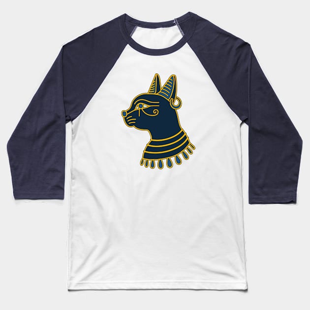 Ancient Egypt Cat Baseball T-Shirt by The History of Egypt Podcast
